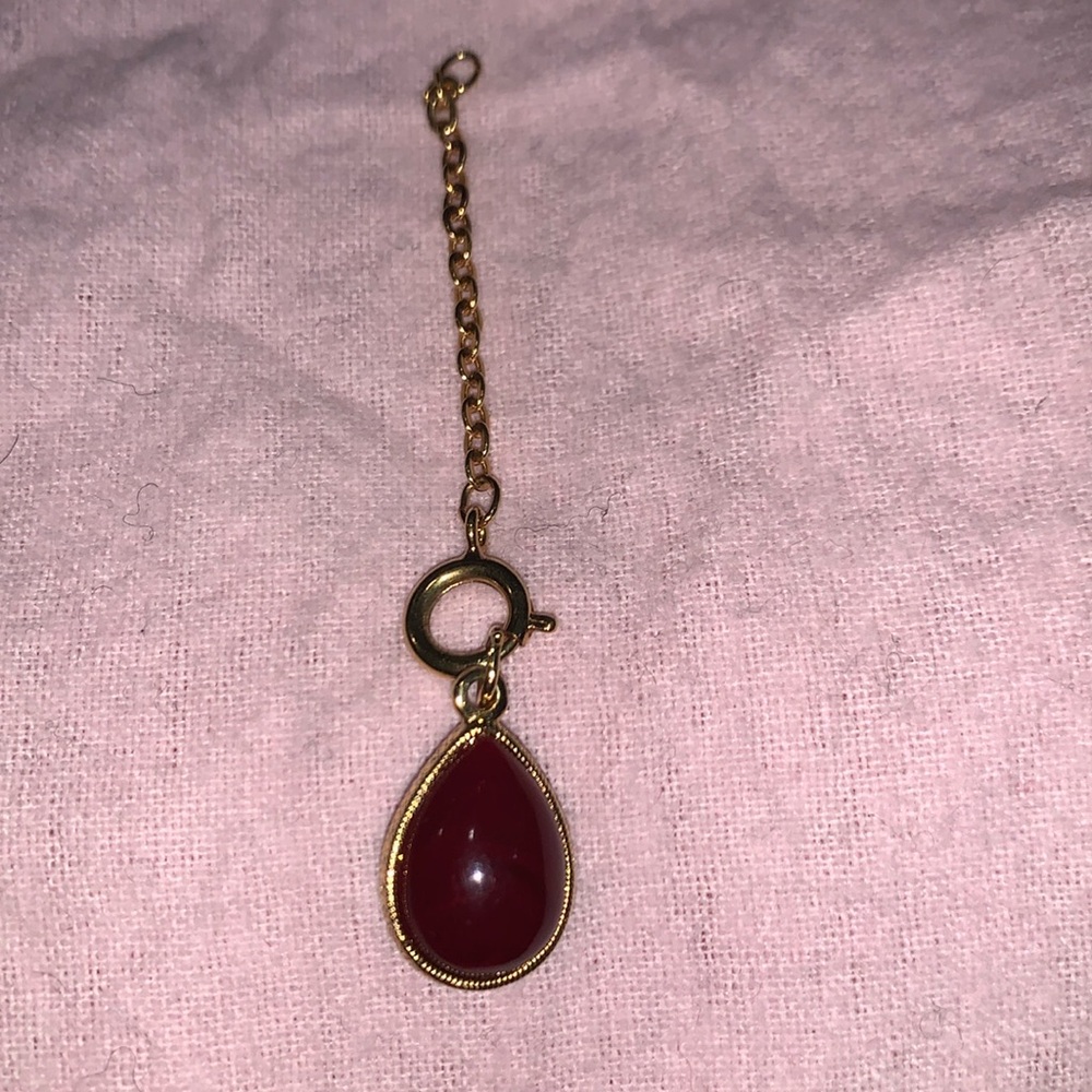 Vintage Joan Rivers deep red charm